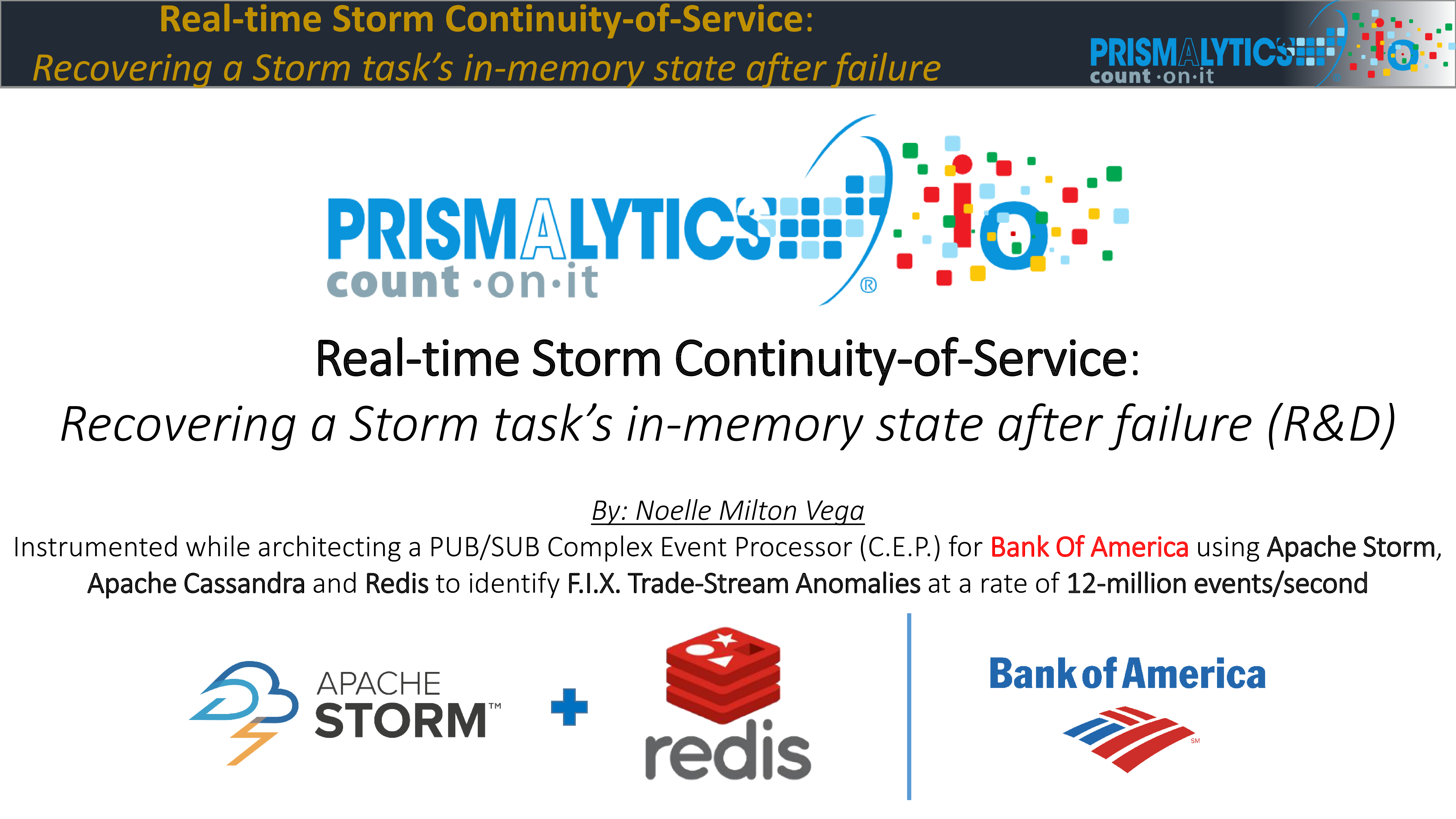 Real-Time Apache Storm Continuity of Service