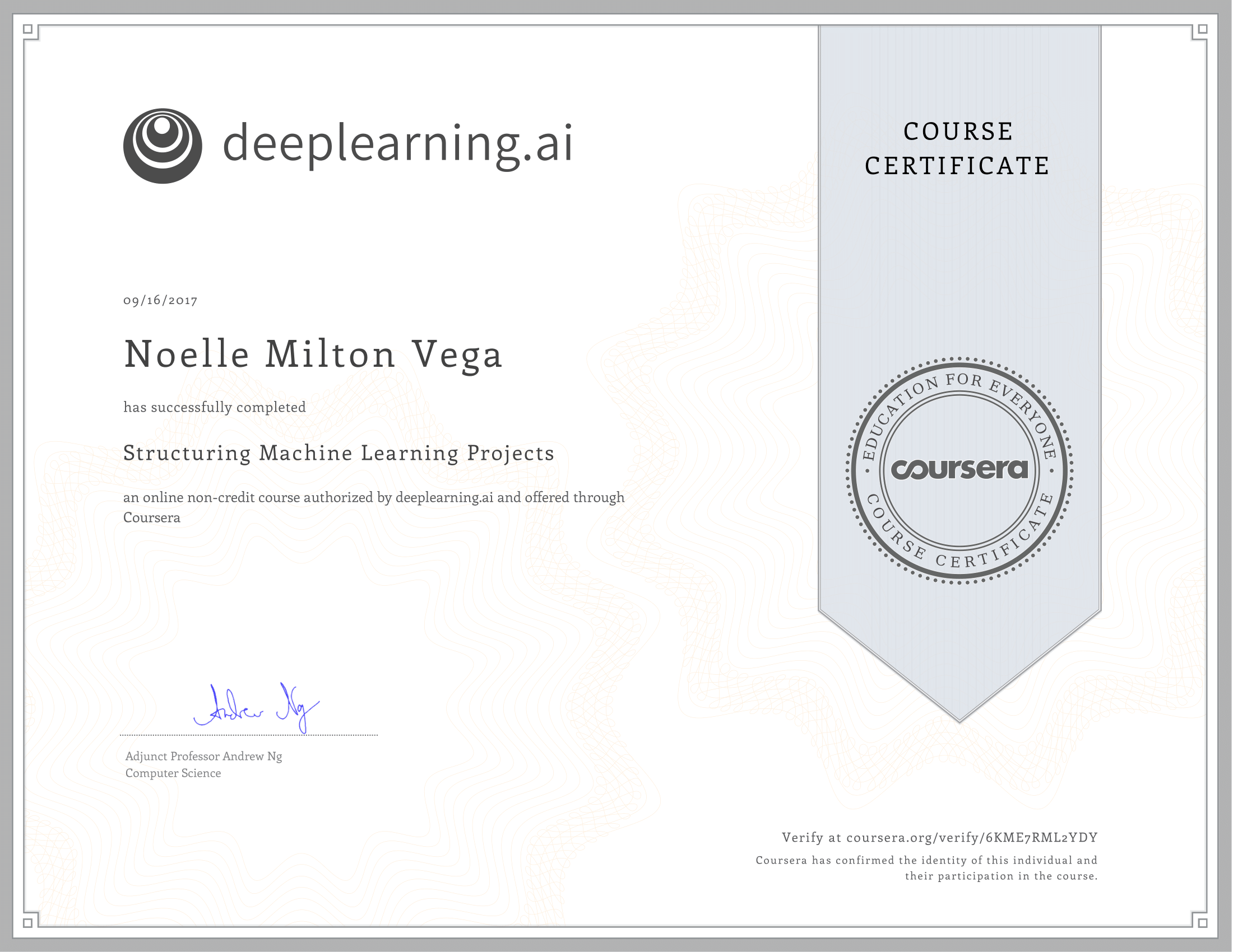 COURSERA: STRUCTURING MACHINE LEARNING PROJECTS | ANDREW NG