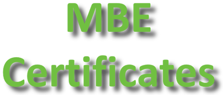 Minority Business Enterprise (MBE) Certifications