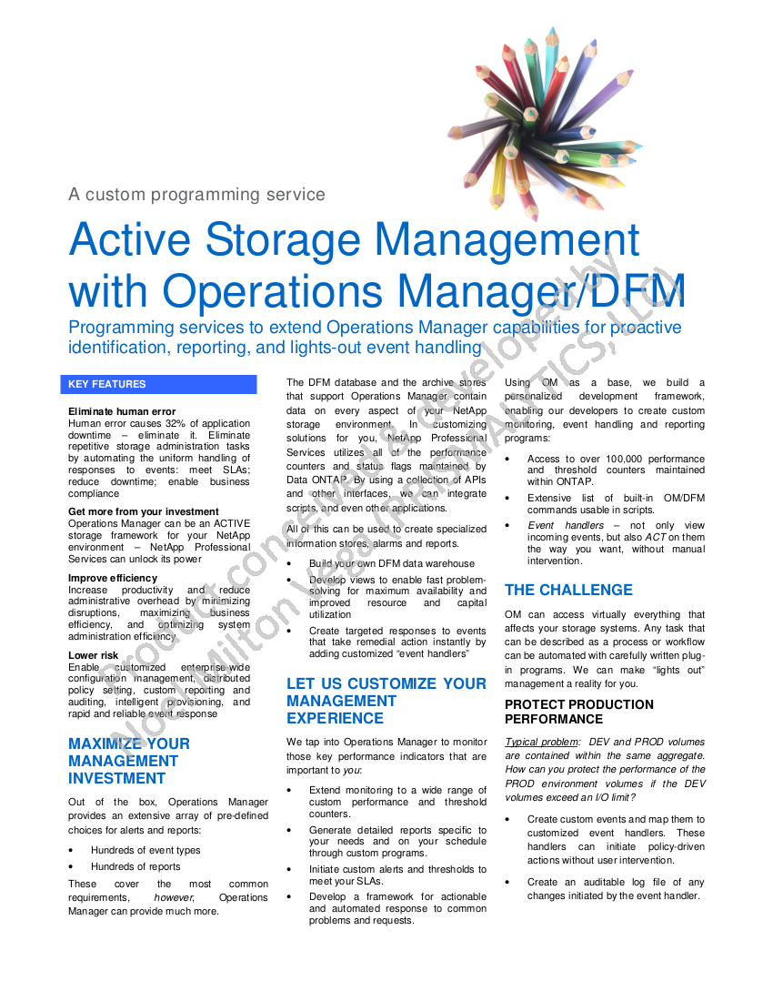 Marketing Glossy: Event-Driven Framework for Light-Out Self-Healing of Network Appliance (NetApp) Enterprise Storage Arrays