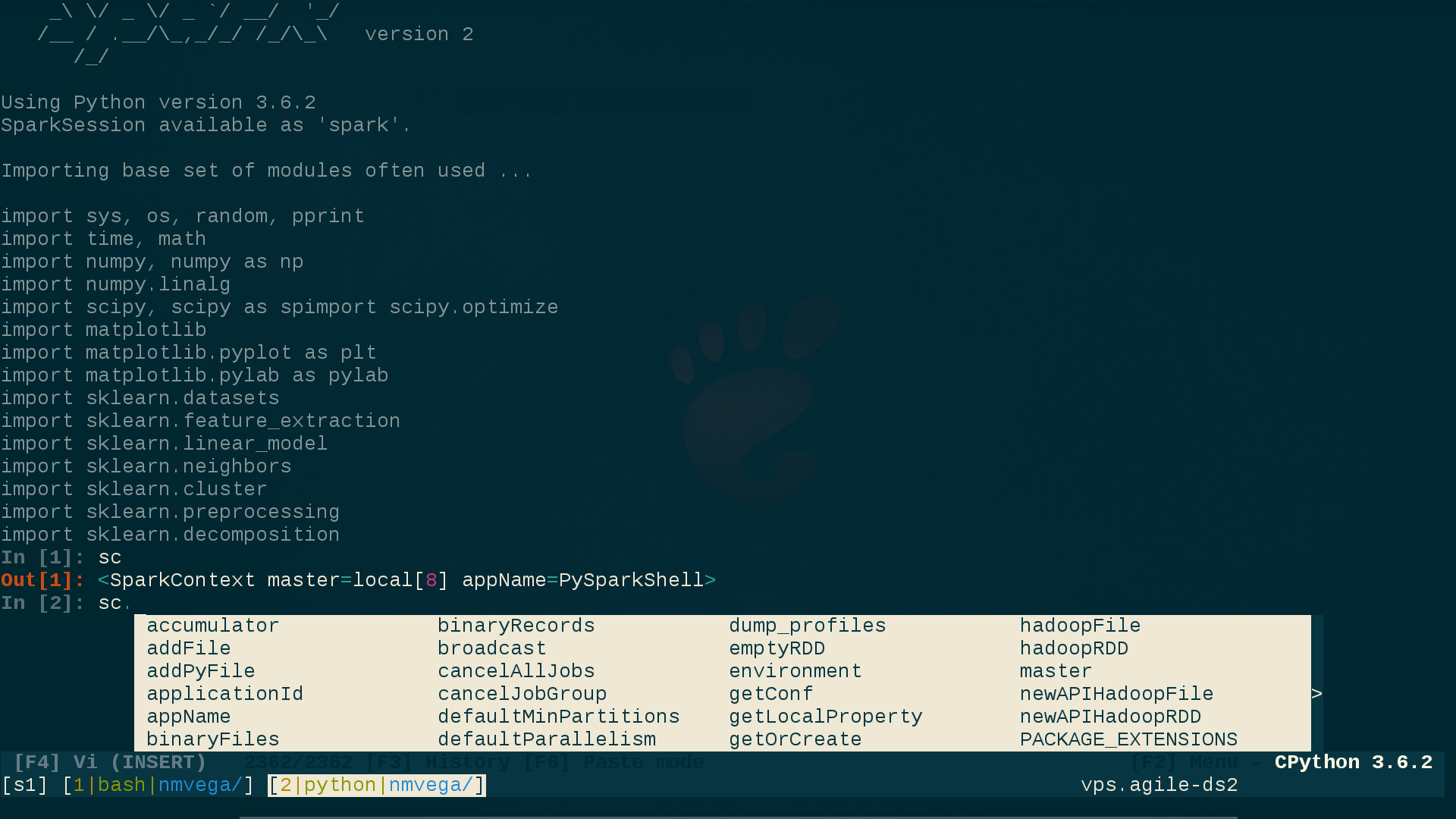 Interactive PySpark Session